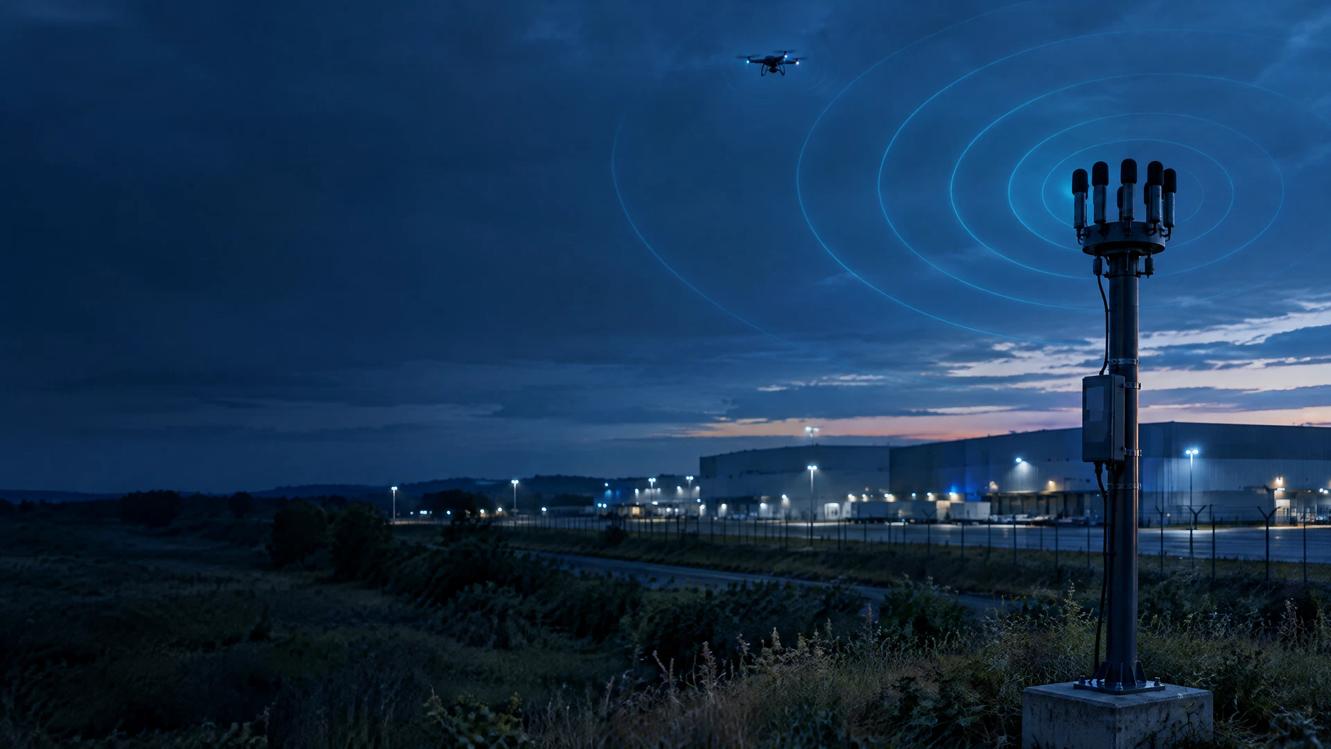 Passive microphone array at an industrial perimeter